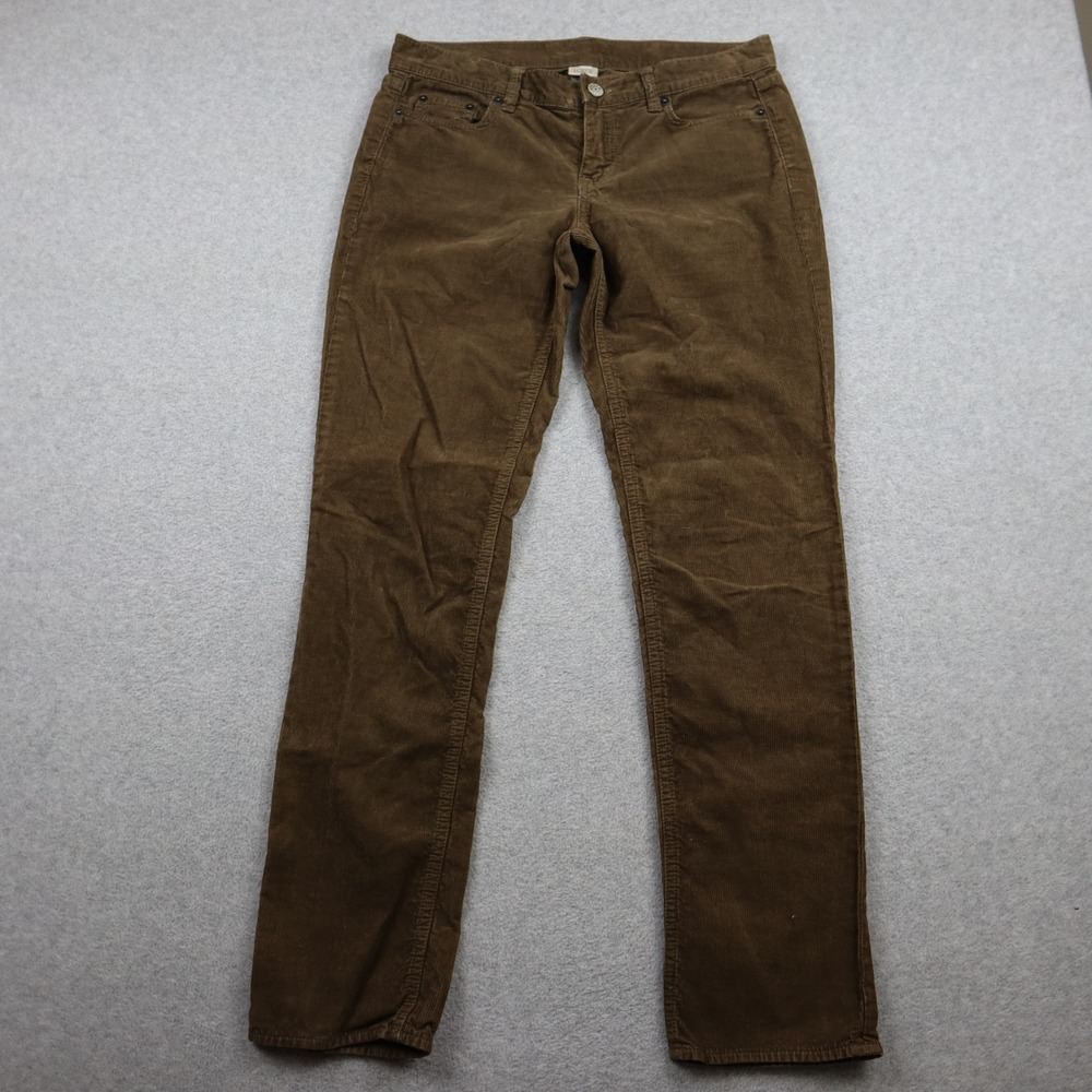 J.Crew Corduroy Jeans Womens 27S City Fit Brown Straight Leg Trousers Pants